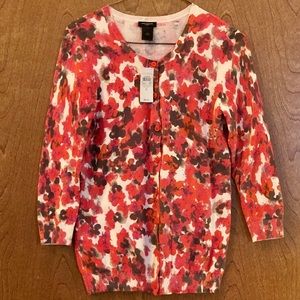 Ann Taylor Flowered Cardigan
